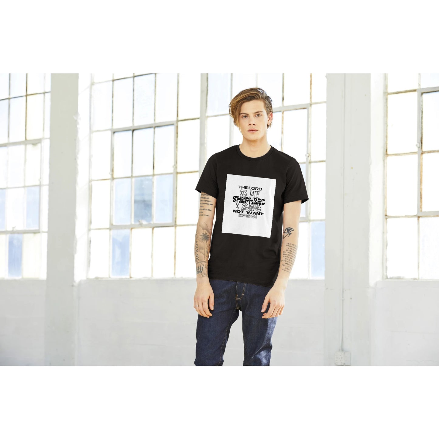 Psalms 23 Premium Unisex Crewneck T-shirt