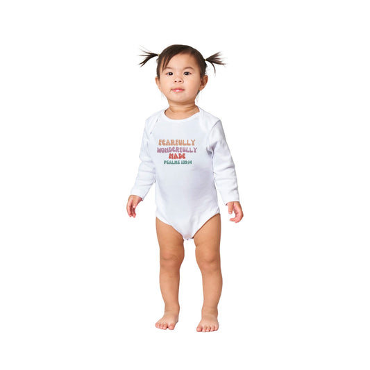 Psalms 139:14 Baby Bodysuit, Wh multi-color