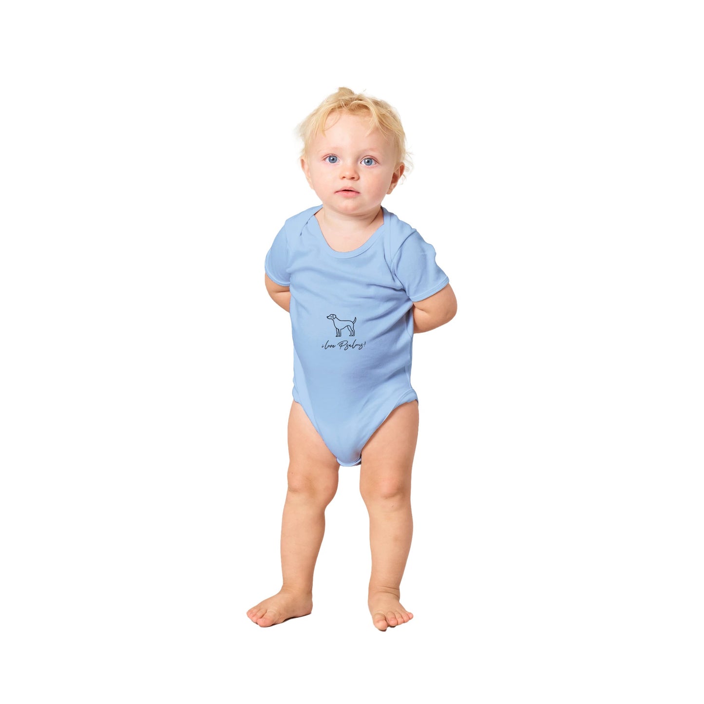 i love Psalms Baby Short Sleeve Bodysuit, C bl