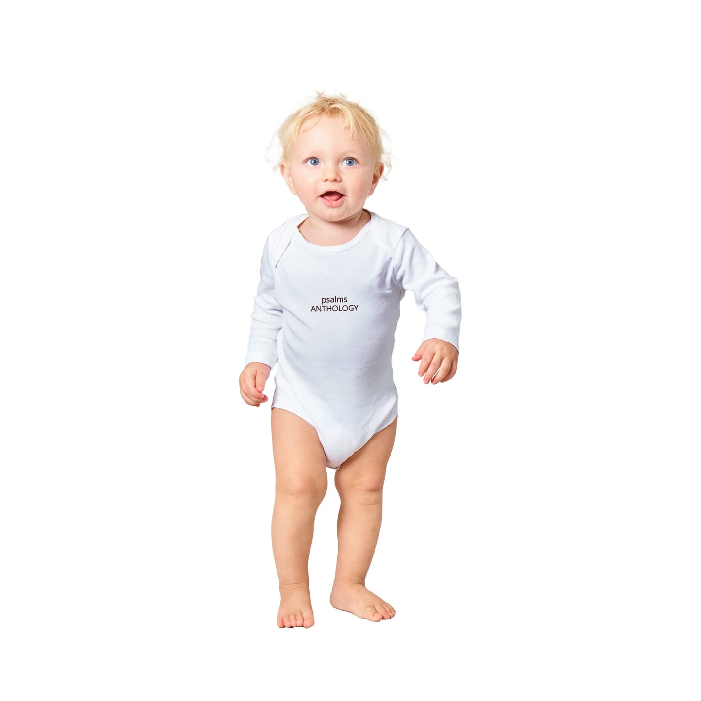 Psalms Anthology Baby Bodysuit, Wh-Emb