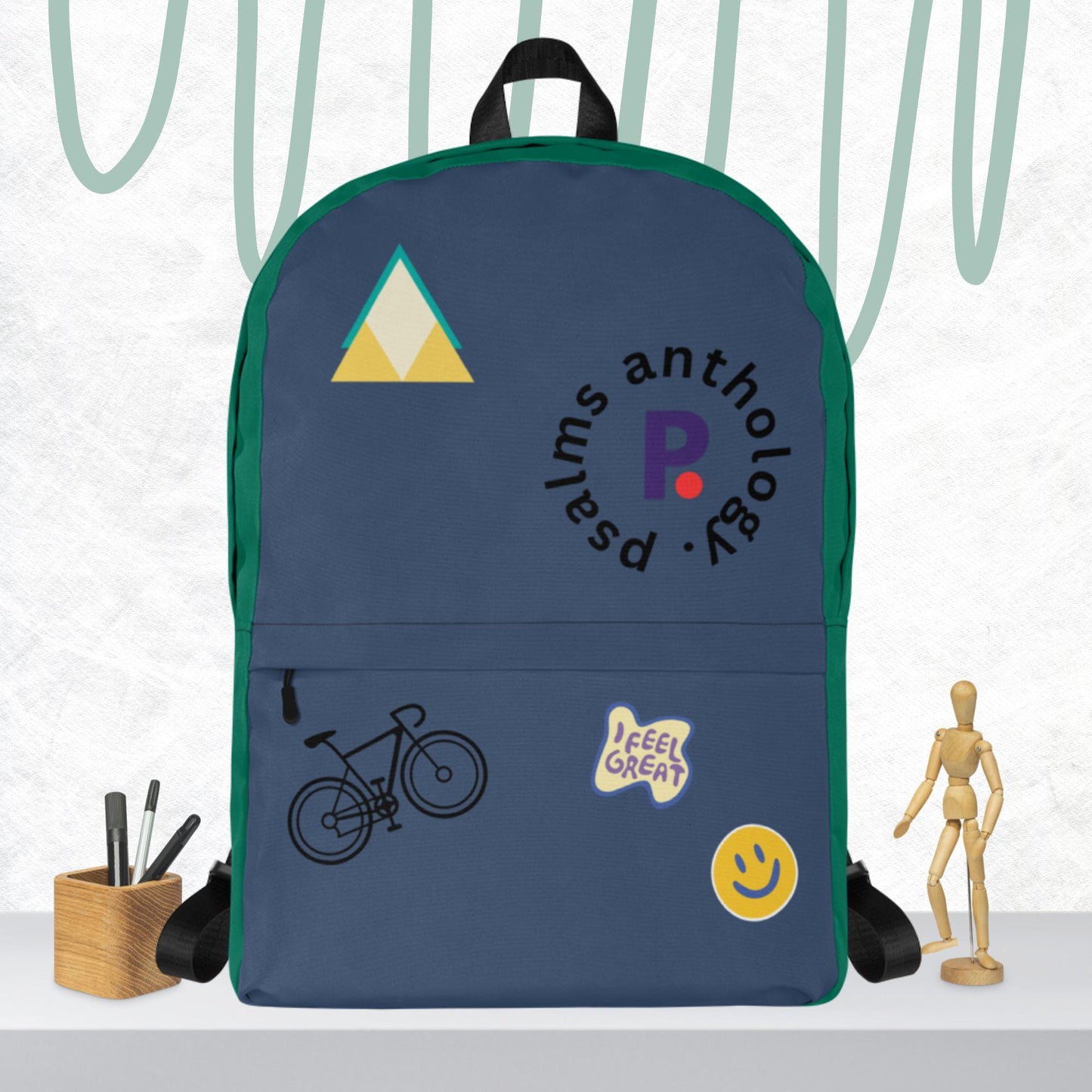 Psalms Anthology Color Block Backpack with Pockets