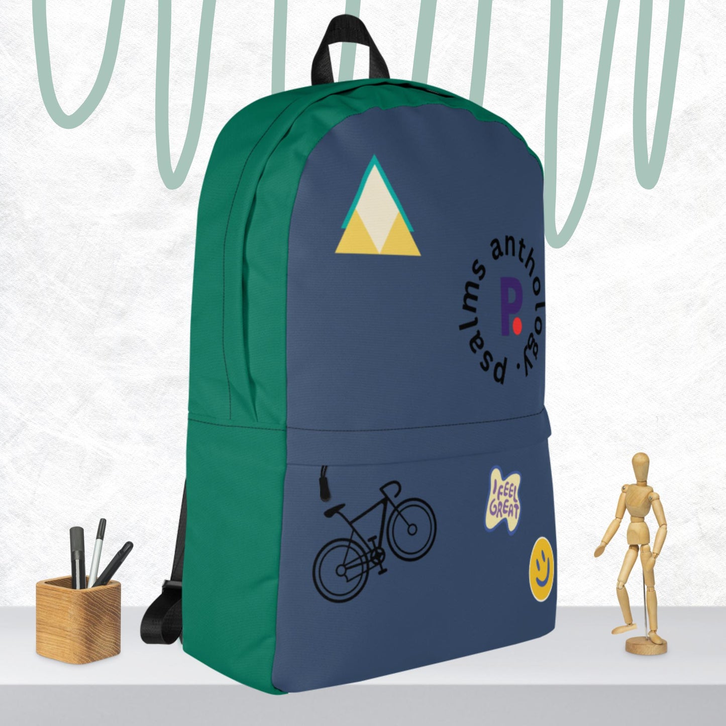 Psalms Anthology Color Block Backpack with Pockets