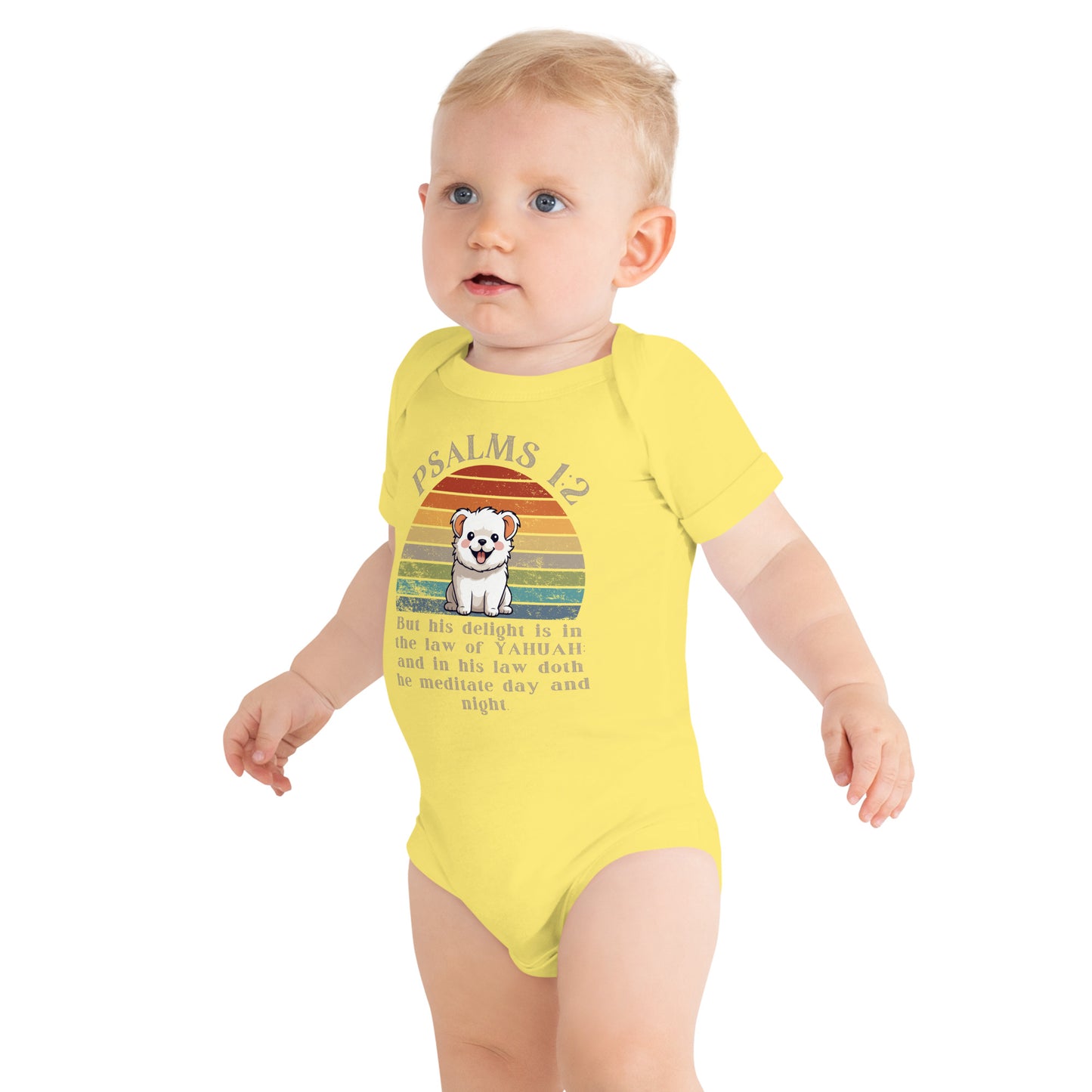 Psalms 1:2 Baby short sleeve one piece