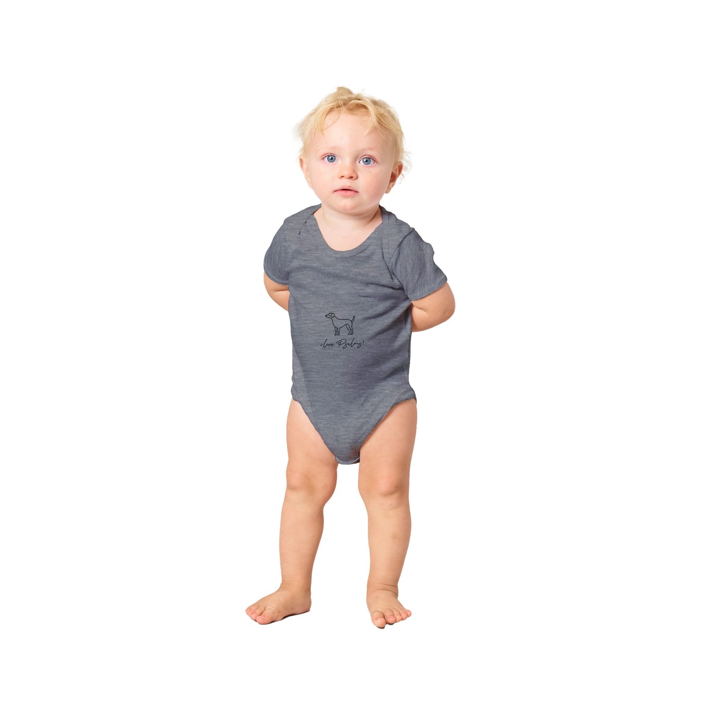 i love Psalms Baby Short Sleeve Bodysuit, C bl