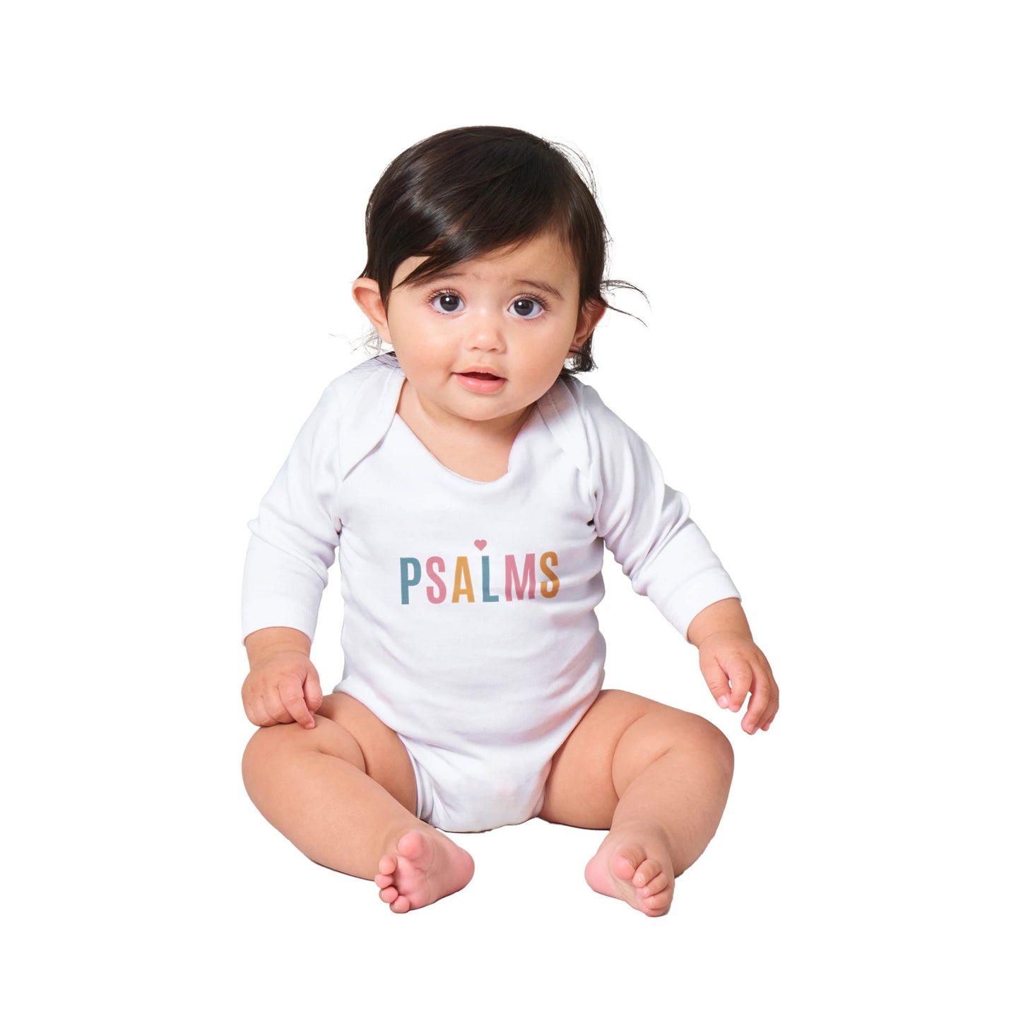 Psalms Baby Bodysuit, Wh multi-color