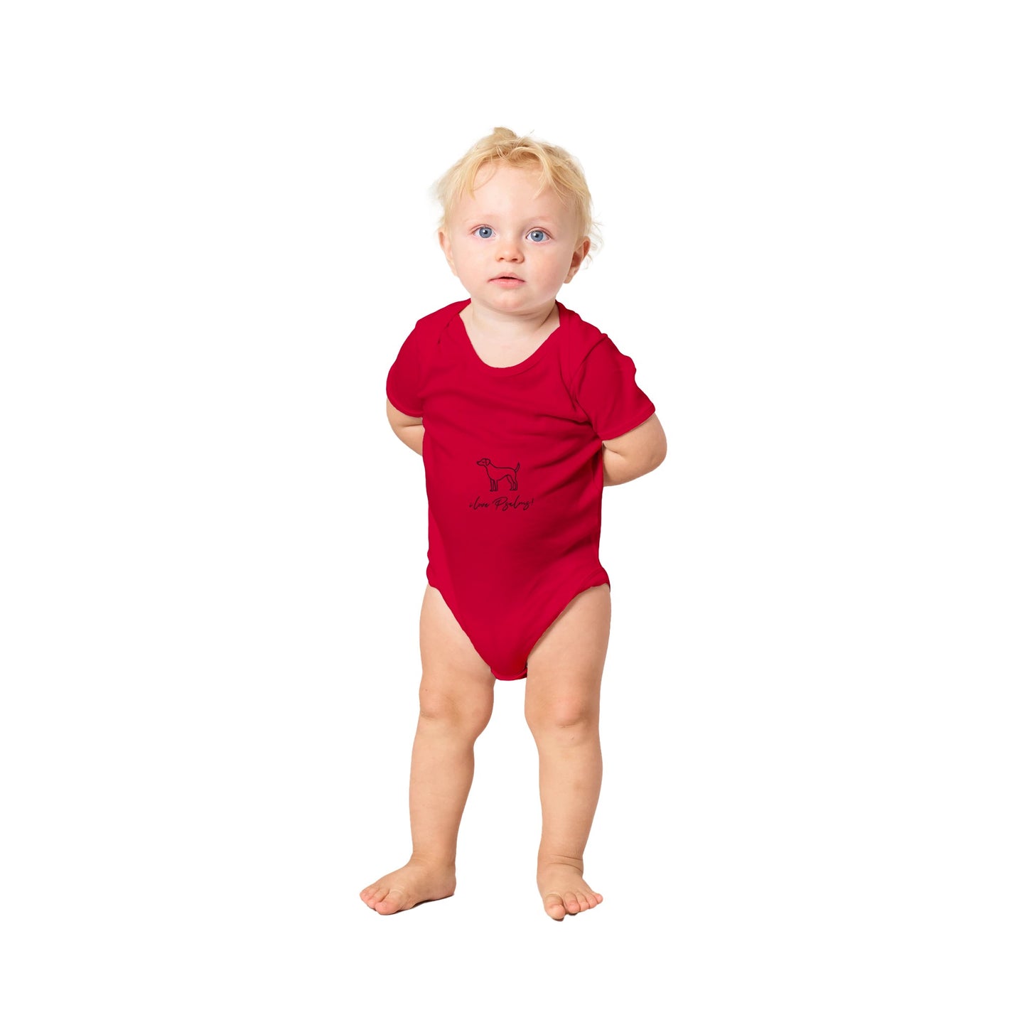 i love Psalms Baby Short Sleeve Bodysuit, C bl