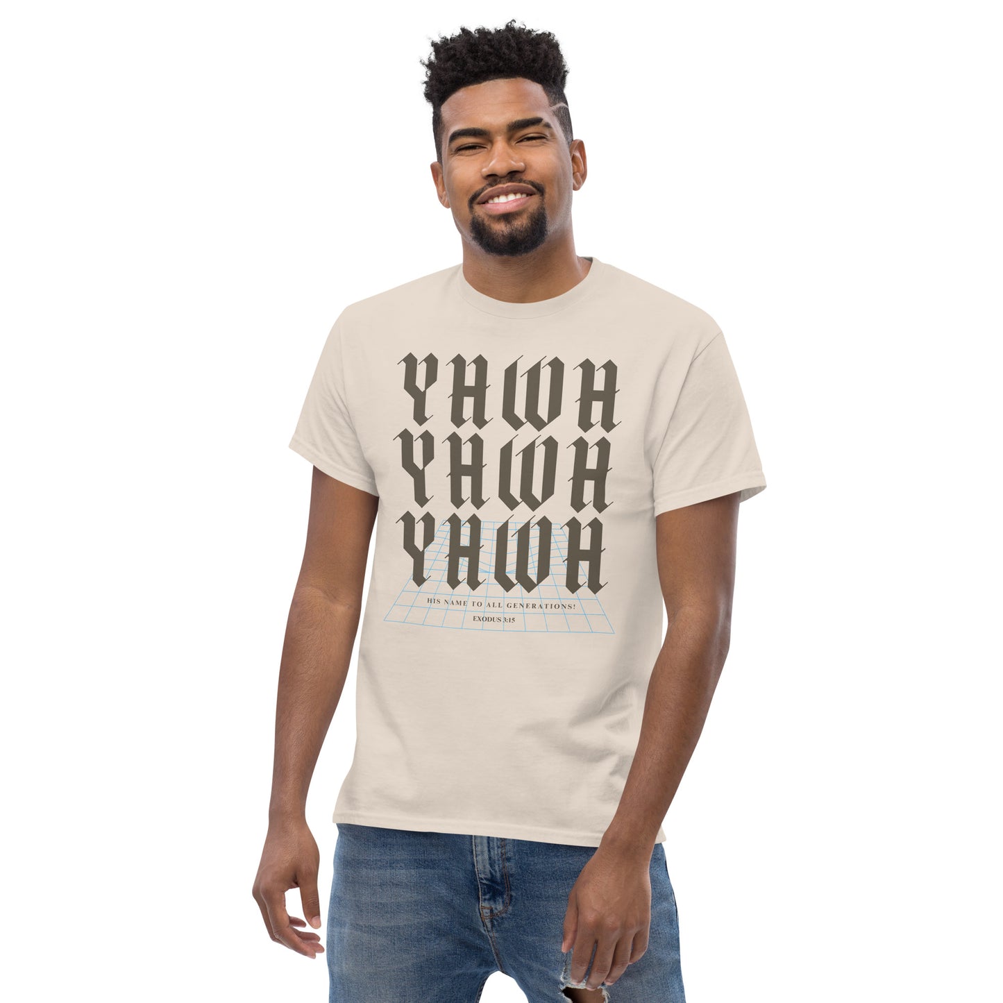 YHWH Men's Natural Classic Tee