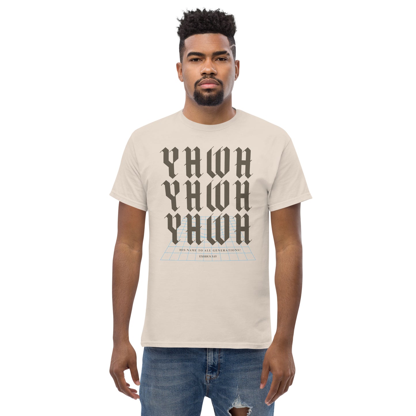 YHWH Men's Natural Classic Tee