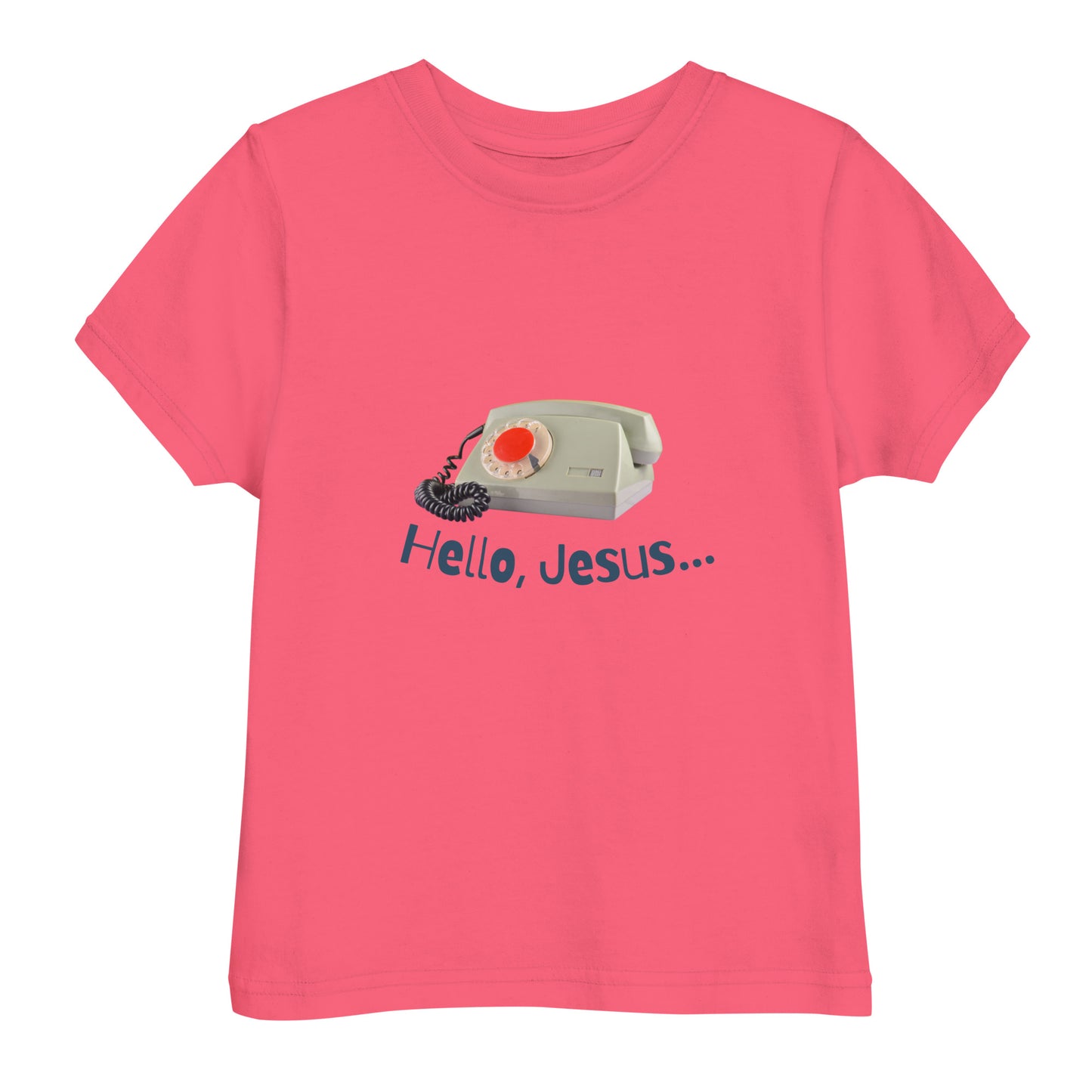 Hello Jesus Girl Toddler Jersey T-shirt